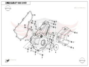 CFMOTO 250 Dual Gözlem Deliği Kapağı · Y4CFM4070A0148 · Teknik şema · Parça no 8